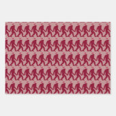 Leuk & grillig Bigfoot Santa in blauw, groen, rood Inpakpapier Vel (Voorkant)