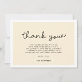 Leuk grillig typografie Baby shower Bedankkaart (Voorkant)