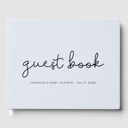 Leuk grillig typografie Baby shower Gastenboek (Voorkant)