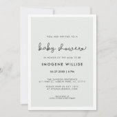 Leuk grillig typografie Baby shower Kaart (Voorkant)