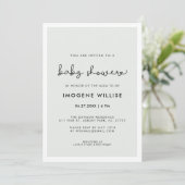Leuk grillig typografie Baby shower Kaart (Staand voorkant)