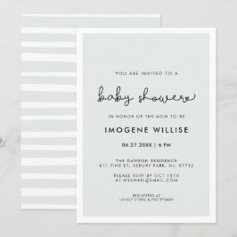 Leuk grillig typografie Baby shower Kaart