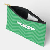 Leuk Groen Chevron Patroon Potlood Hoesje Etui (Open)
