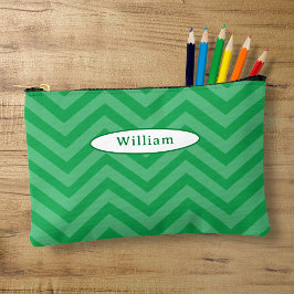 Leuk Groen Chevron Patroon Potlood Hoesje Etui