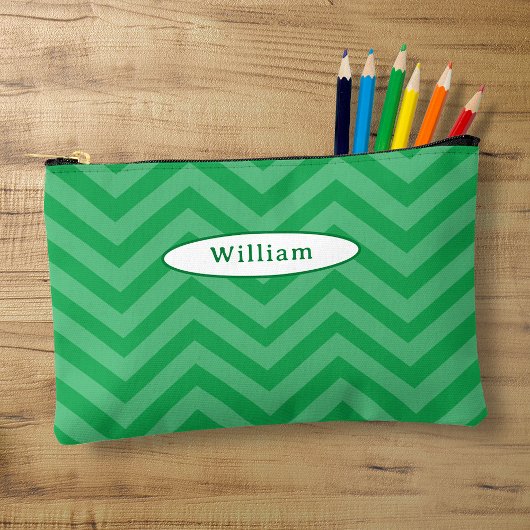 Leuk Groen Chevron Patroon Potlood Hoesje Etui