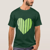 Leuk Groen Hart Gedrukt T-shirt (Voorkant)