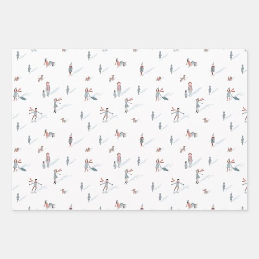 Leuk groen kerst inpakpapier (Voorkant)