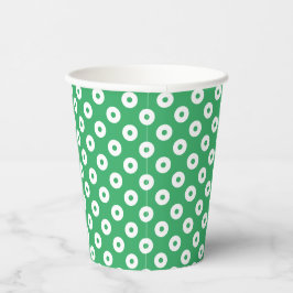 Leuk groen met groene en witte polka-Stippen Papieren Bekers