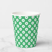 Leuk groen met groene en witte polka-Stippen Papieren Bekers (Voorkant)