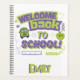 Leuk Groen Paars Welkom Terug Op School  Planner