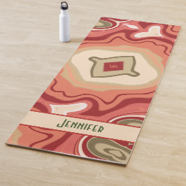 Leuk Groen Rood Abstract Moderne Trendy Inspiratie Yogamat