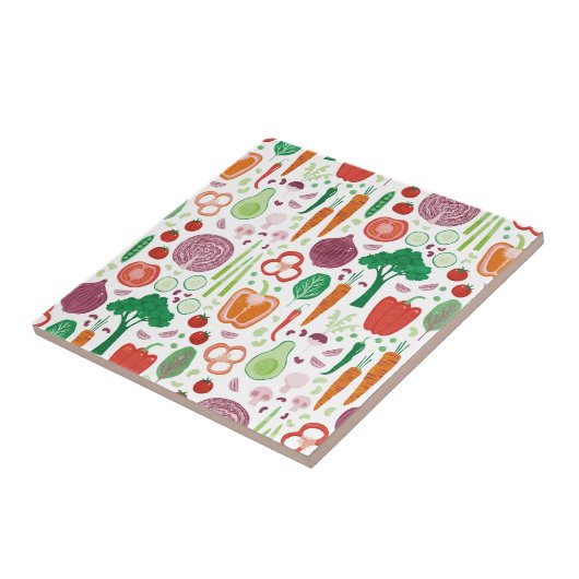 Leuk groentepatroon tegeltje (Zijkant)