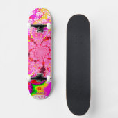 Leuk Groovy Roze Abstract Spiral Skateboard (Voorkant)
