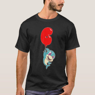 Leuk haaienkind 6e verjaardag Kinder ballonfeest T-shirt