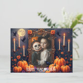 🎃 Leuk Halloween aangepaste fotokaart Kaart (Staand voorkant)