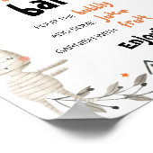 Leuk Halloween Baby shower Momosa Bar Teken Poster (Hoek)