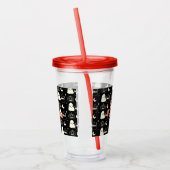 Leuk Halloween Boo Ghost Pattern Acryl Drinkbeker (Links)