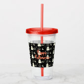 Leuk Halloween Boo Ghost Pattern Acryl Drinkbeker (Voorkant)