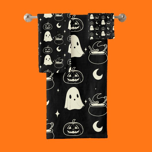 Leuk Halloween Boo Ghost Pattern Bad Handdoek