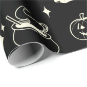 Leuk Halloween Boo Ghost Pattern Cadeaupapier (Rol Hoek)