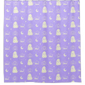 Leuk Halloween Boo Ghost Pattern Douchegordijn (Voorkant)
