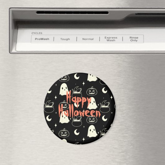 Leuk Halloween Boo Ghost Pattern Magneet (Insitu (Vaatwasser))