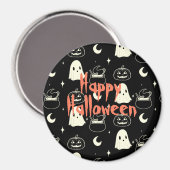 Leuk Halloween Boo Ghost Pattern Magneet (Voorkant / Achterkant)