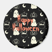 Leuk Halloween Boo Ghost Pattern Magneet (Voorkant)