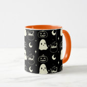 Leuk Halloween Boo Ghost Pattern Mok (Voorkant rechts)