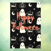 Leuk Halloween Boo Ghost Pattern Raamsticker (Vel 3)
