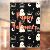Leuk Halloween Boo Ghost Pattern Raamsticker (Vel 2)