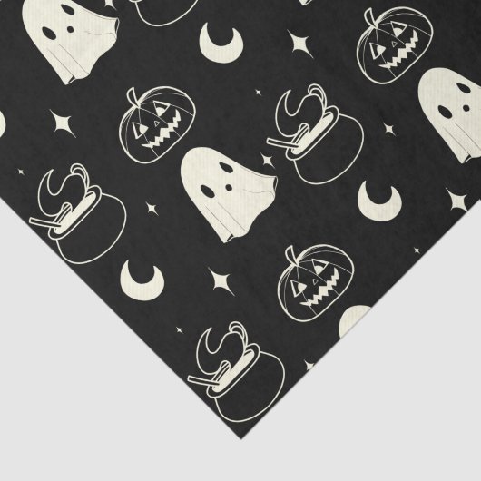 Leuk Halloween Boo Ghost Pattern Tissuepapier (Detail)