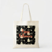 Leuk Halloween Boo Ghost Pattern Tote Bag (Voorkant)