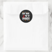 Leuk Halloween geschenk Say Boo to Drugs Awareness Ronde Sticker (Tas)