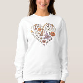Leuk Halloween Hart Sweatshirt (Voorkant)
