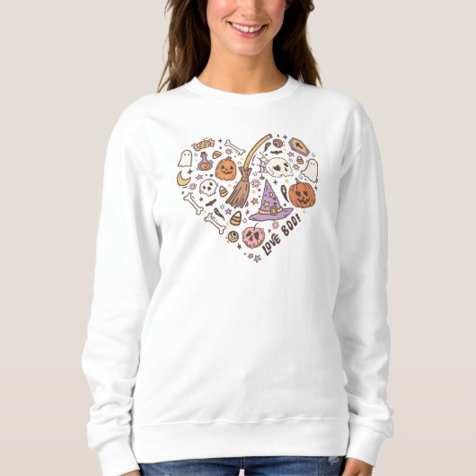 Leuk Halloween Hart Sweatshirt (Voorkant)