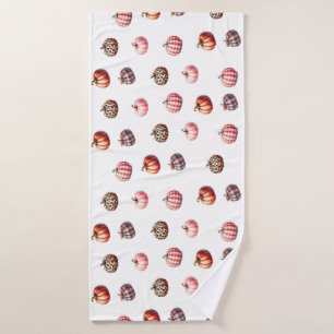 Leuk Halloween/Herfst pompoen patroon Badhanddoek