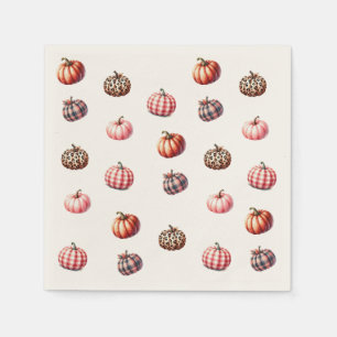 Leuk Halloween/Herfst pompoen patroon Servet