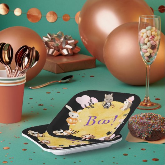 Leuk Halloween Kinder kostuum feest Papieren Bordje (Multi)