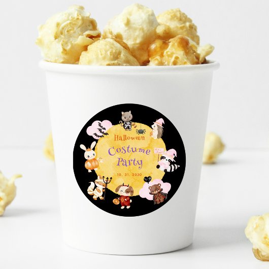 Leuk Halloween Kinder kostuum feest Ronde Sticker