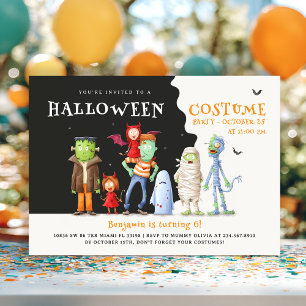 Leuk Halloween Kinder partij Kaart