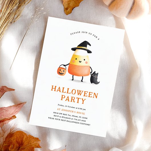 Leuk Halloween Kinder partij Kaart