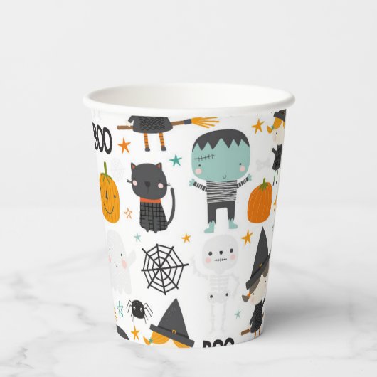 Leuk Halloween Kinder partij Papieren Bekers (Achterkant)
