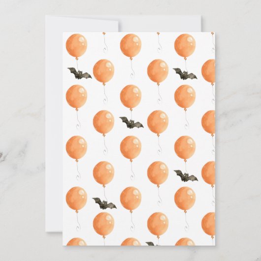 Leuk Halloween Kostuum Feest Kaart (Achterkant)