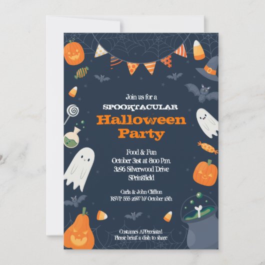 Leuk Halloween Kostuum Feest Kaart (Voorkant)