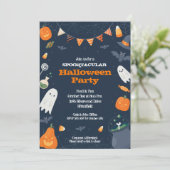 Leuk Halloween Kostuum Feest Kaart (Staand voorkant)