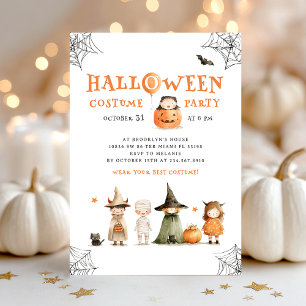 Leuk Halloween Kostuum Feest Kaart