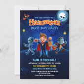 Leuk Halloween Kostuum Kids Verjaardagsfeestje Kaart (Voorkant)