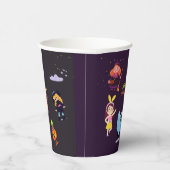 Leuk Halloween kostuum Modern Verjaardagsfeest Papieren Bekers (Rechts)