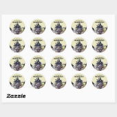 Leuk Halloween Kostuum Party en Haunted House Ronde Sticker (Vel)